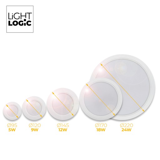 LED downlight panel, zápustné svietidlo LL AZOV 12W NW