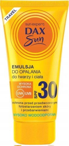 Dax Sun Emulzia na opaľovanie na tvár a telo SPF 30 travel-50ml
