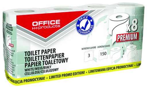 3-vrstvový toaletný papier 15m 8ks biely