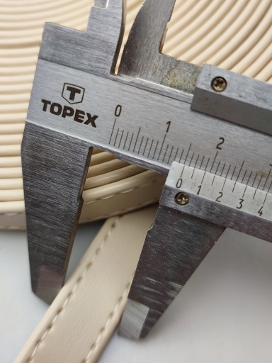 Eko kožený popruh na kabelku 15 mm / 150 cm béžový