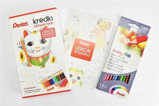 PENTEL sada CB8-12 ceruzky + lekcie