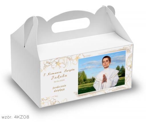 prijímacie koláčové boxy Sväté prijímanie +personalizácia s fotkou dieťaťa