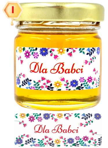 MEDOVÝ mini med DEN MATIEK v tégliku 40g s nálepkou PRE BABKU
