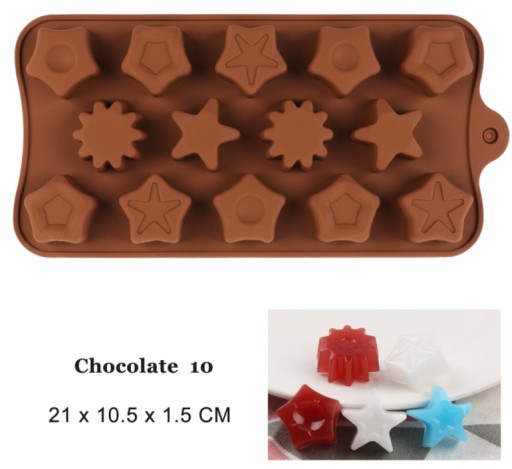 Silikónová forma na pralinky, želé, HVIEZDY, čokoládu