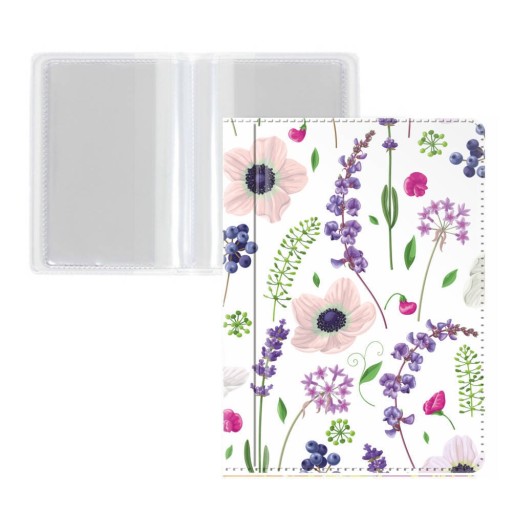 Obal púzdra na doklady a karty mini 7,5x10cm záhradné kvety BIURFOL