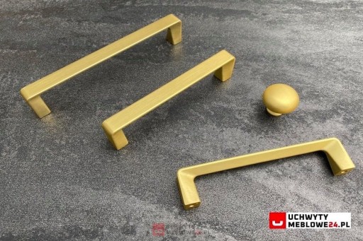 Jednoduchá nábytková úchytka UM52 L-160 mm matná zlatá