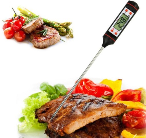 TEPLOMER NA MÄSO SO SONDOU, ELEKTRONICKÝ LCD DISPLEJ, NA BATÉRIU