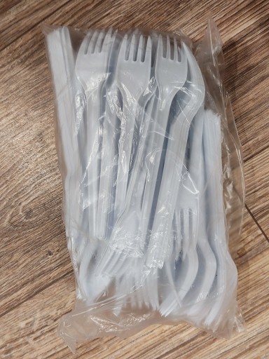 PLASTOVÁ VIDLIČKA, BIELA, JEDNORÁZOVÝ GRIL, 100 KS