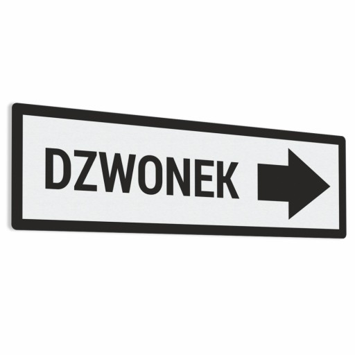 Zvonček Right Arrow - samolepka 4,5x15