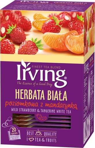 IRVING čaj biely jahoda s mandarinkou 20 TP