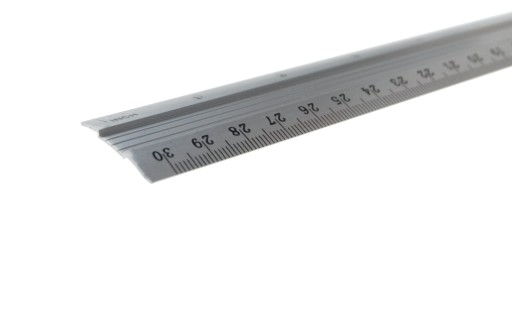 Hliníkové kovové pravítko 30 cm Shan