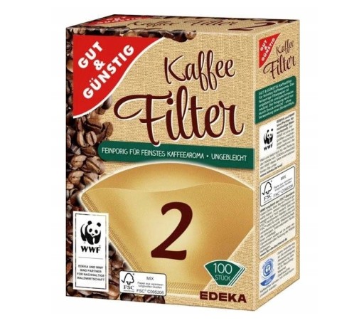 Kávové filtre Edeka Veľkosť 2 100 ks