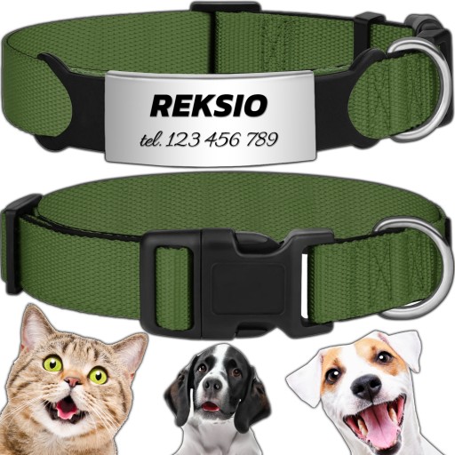 SILNÝ NASTAVITEĽNÝ OBLIEK PRE PSA INDEX MAČKA PES + GRAVÍR 20-30cm S