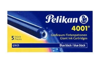 Dlhé modro-čierne kazety Pelikan (5 ks.)