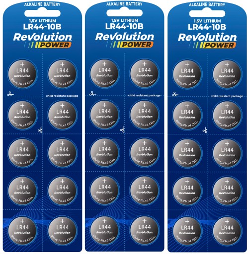 30x ALKALICKÁ BATÉRIA LR44 A76 NAJVÝKONNEJŠÍ 1,5V