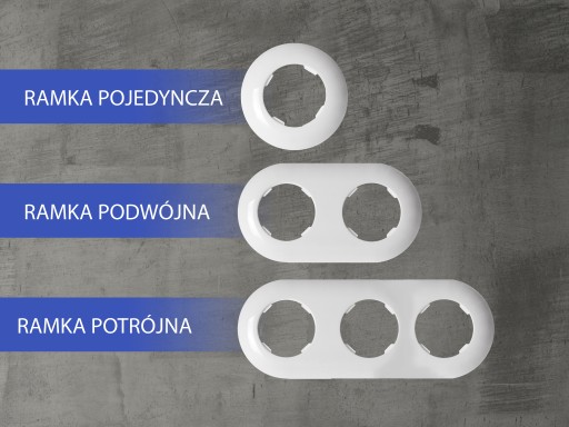 LOFT RETRO KONCOVÝ RÁM BIELY JLM