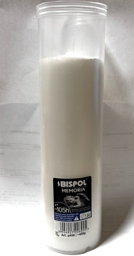 Vložka na sviečku Memoria, cca 105 h, cca 450 g, Bispol P450