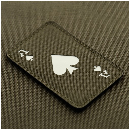 ACE OF SPADES AKO PIK M-Tac FLUO OLIVOVÁ NÁPLATA ZNAKU