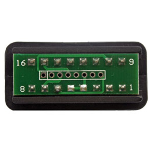 Zásuvka OBD II na samčej doske 66,5 x 40 mm