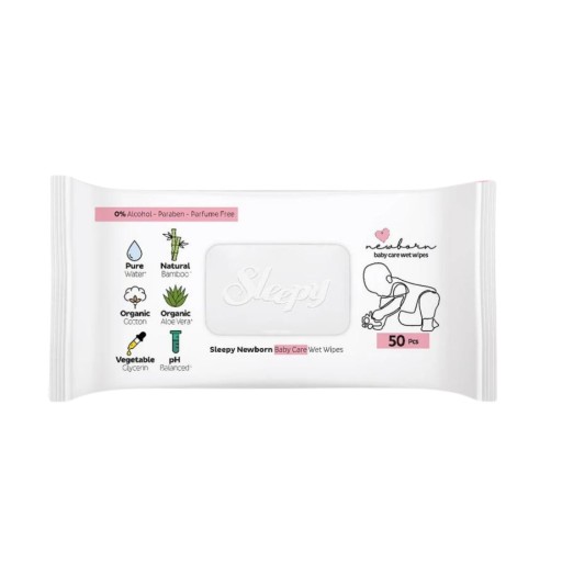 Vlhčené obrúsky pre deti 99,5% VODA Aloe SET 3x50 ks.