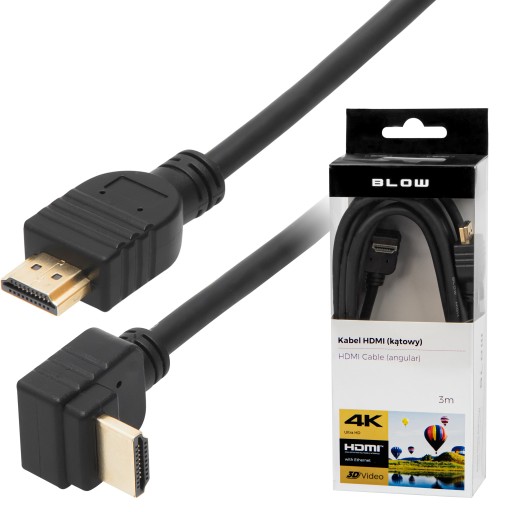 HDMI 2.0 KÁBLOVÝ UHEL 90° TOP FULL HD 4K 3D VIDEO AUDIO HDR 1,5M