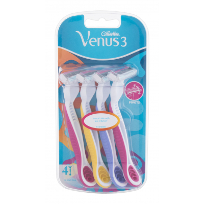 Gillette Venus 3 Jednorazové holiace strojčeky pre ženy, 4 kusy