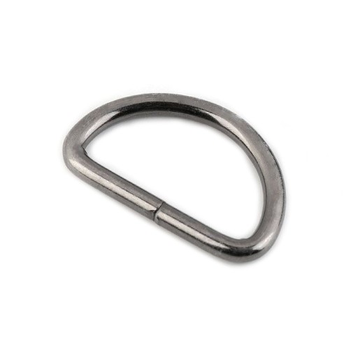KOVOVÝ POLOKRUH 32 mm - ČIERNY NIKEL 4 mm