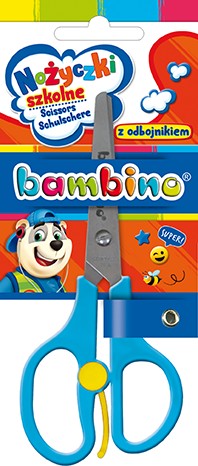 NOŽNICE okrúhle s NÁRAZNÍKOM kovové Bambino MAJEWSKI školské NOŽNICE