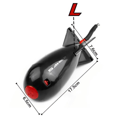 SAHIDO BAIT BLASTER L SPOMB VEĽKÁ NÁSTRANNÁ RAKETA 175MM NÁDRŽ
