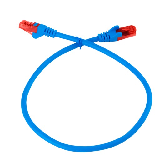 RJ45 LAN kábel CAT 6 U/UTP AWG24 modrý 2m