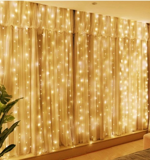 SVETELNÁ ZÁPONA 3x3m ICILS 300LED GARLANDOVÉ LAMPY