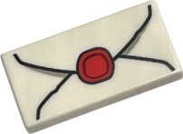 LEGO Tile Tile 1x2 Letter White 3069bpb0779 - 4ks