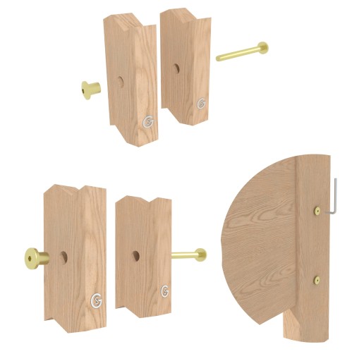 10x metrická skrutka M6 x 50 mm žlto pozinkovaná, valcová hlava, nábytková skrutka