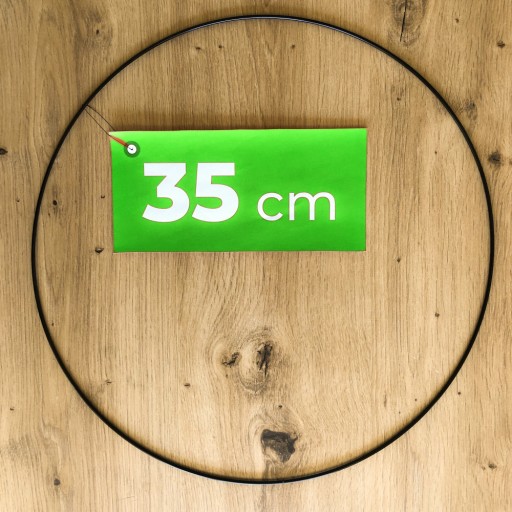 ČIERNY kovový prsteň lapač snov, 35 cm