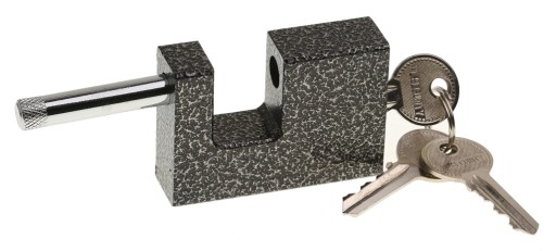 KOŠÍKOVÝ VISIACI ZÁMOK S 70 MM PODLOŽKOU, 3 KĽÚČE