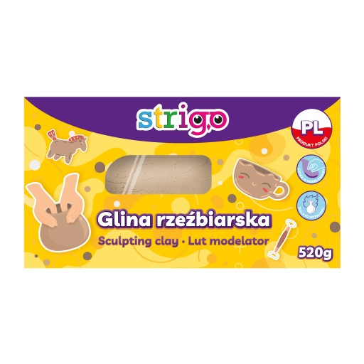 STRIGO PRÍRODNÁ sochárska hlina NA UMELECKÉ PRÁCE 500 g
