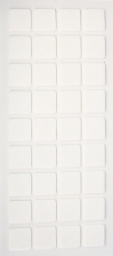 STAROSTLIVOSŤ O PODLAHU samolepiace plsti 20 x 20 mm BIELA