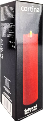 VLOŽKA SVIEČKY EFEKT LED PLAMEŇA 17,5 cm ČERVENÁ SVIEČKA POUŽÍVANÁ NA BATÉRIE R6