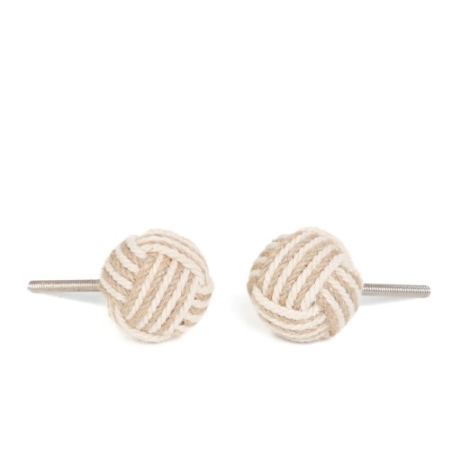SERASI úchytky na nábytok z juty 3,8x3,8 cm HOMLA