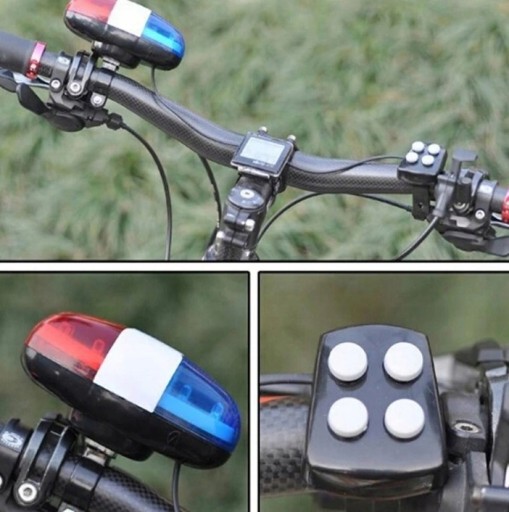 BICYKLOVÉ SVIETIDLO SIRÉNA HASIČSKÝ POLICAJNÝ SIGNÁL