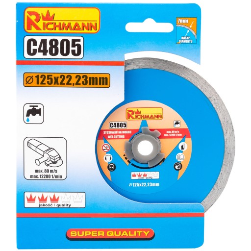 DIAMANTOVÝ DISK 125MM PLNÝ RICHMANN C4805
