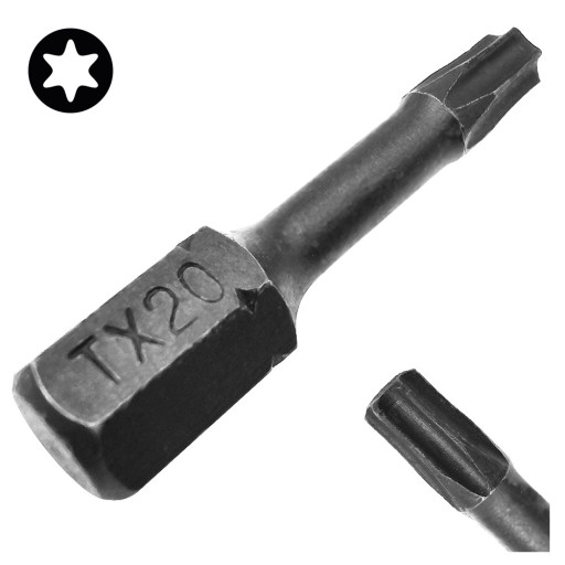 NÁRAZOVÝ BIT TX20 30mm STAR TORX TORX NÁRAZOVÝ COBIT 1ks