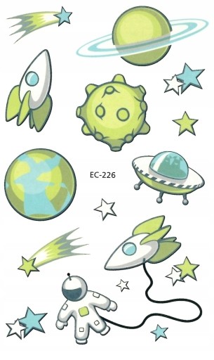 Umývateľné tetovanie pre deti COSMOS ROCKET EC226