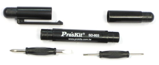 Skrutkovač so štyrmi vymeniteľnými hrotmi HQ