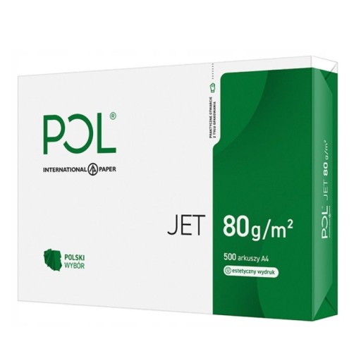 A4 kancelársky papier do kopírok do tlačiarne Poljet Vysoká belosť 80g/M 500 ks