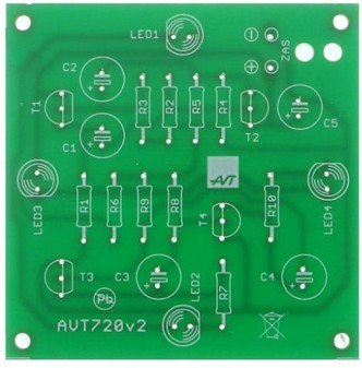 Modro-biely blikač, PCB AVT720