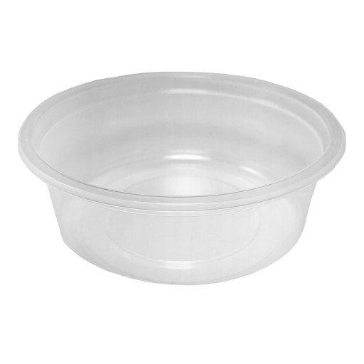 Bezfarebné okrúhle nádoby na horúce, OPÄTOVNE POUŽITEĽNÉ! BEZ POPLATKU! 250 ml 50 ks