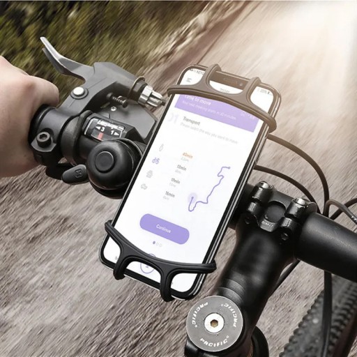 GUMOVÝ DRŽIAK NA TELEFÓN, SMARTFÓN, BICYKEL, MOTOR SKÚTRE, OTOČNÝ O 360°