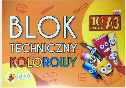 A3 farebný technický blok 200g - 10 listov