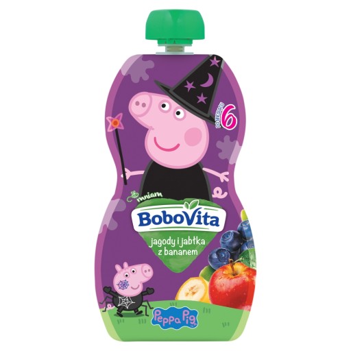 Čučoriedková a jablková pena s banánom BoboVita 100g